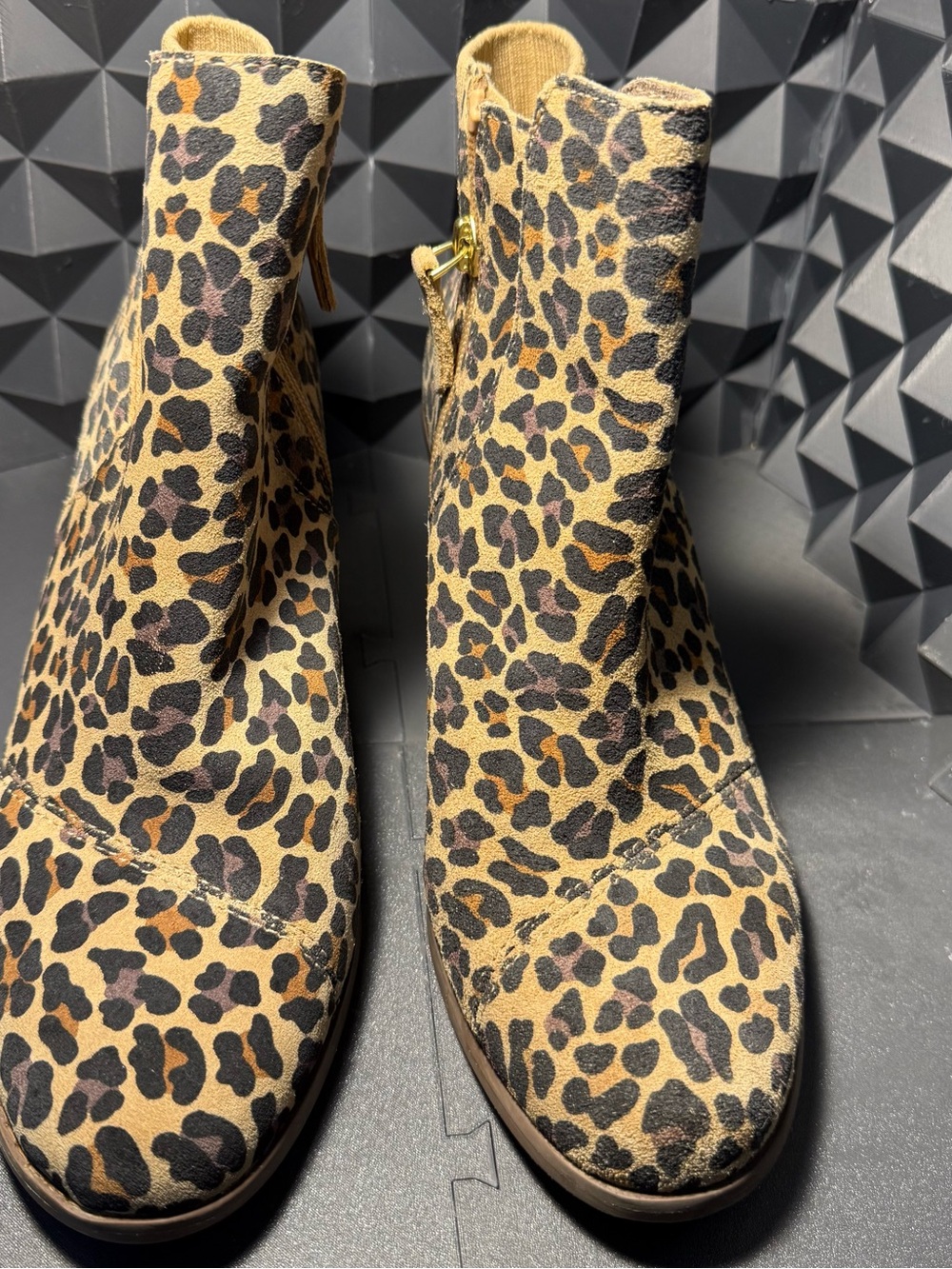Tom’s Leopard Print Ankle Boots - 9.5 Women